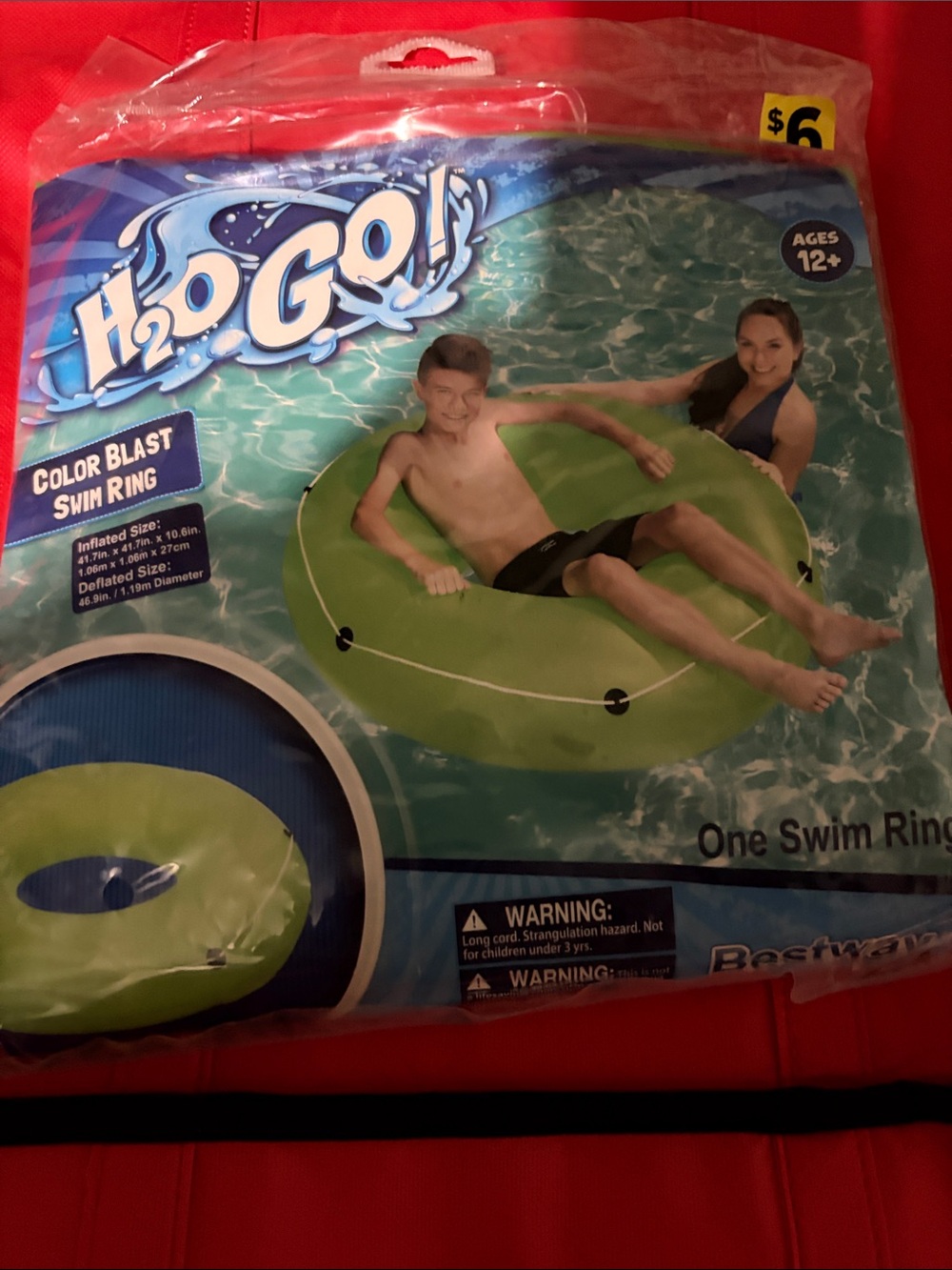 Color Blast Kids Swim Ring - Green
